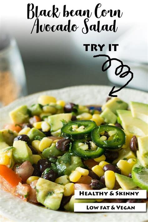 Black Bean Corn Avocado Salad With Cilantro Dressing Bean Corn Avocado Salad Corn Avocado