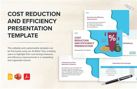 Cost Reduction And Efficiency Presentation Template Download