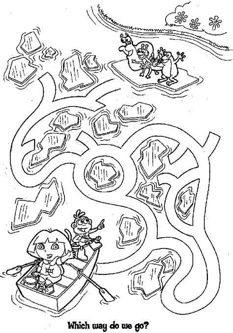 Free Dora The Explorer Map Coloring Pages, Download Free Dora The ...