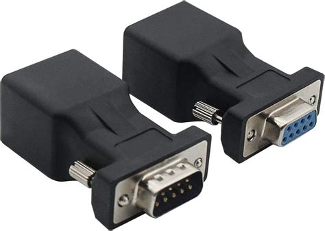 Vga Extender Converter Adapter Cat5cat6rj45 Db9 9 Pin Vga 9 Pin Male