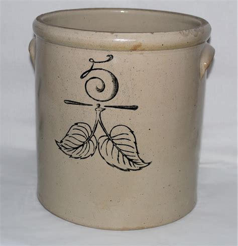 Antique Crock 1890s Union Stoneware Company Five Gallon Crock