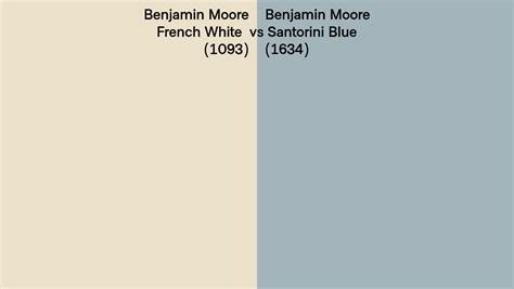 Benjamin Moore French White Vs Santorini Blue Side By Side Comparison