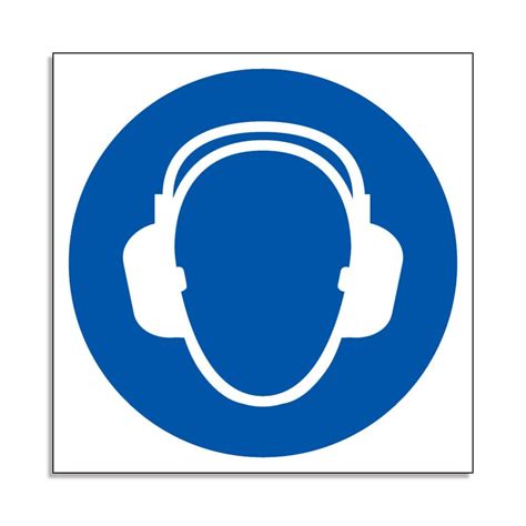 Wear Ear Protection Symbol Mandatory Sign Rsis