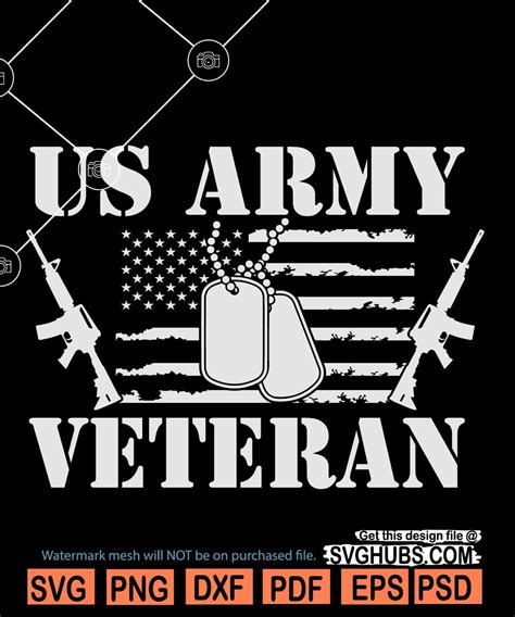 US army veteran SVG, Veteran of The United States SVG