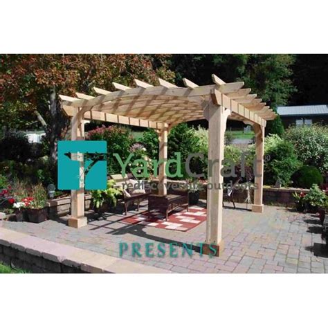 YardCraft 12 Ft W X 10 Ft D Solid Wood Pergola Reviews Wayfair