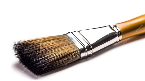 Premium Ai Image Close Up Of Small Paint Brush Isolated On White