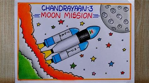 Chandrayaan Drawing Easy How To Draw Chandrayaan Moon Mission