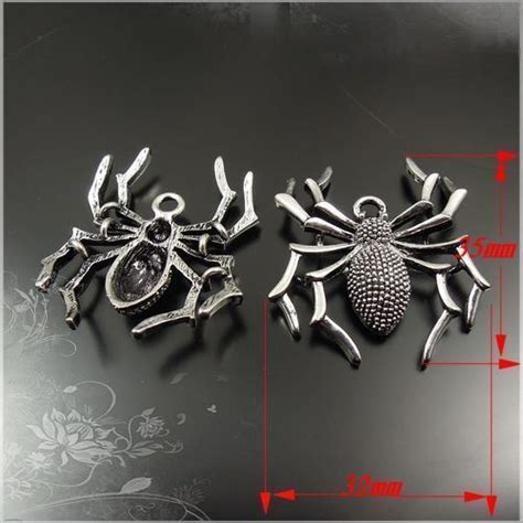 12 Stück Antike Silber Legierung Frightful Spinne Schmuck Charm