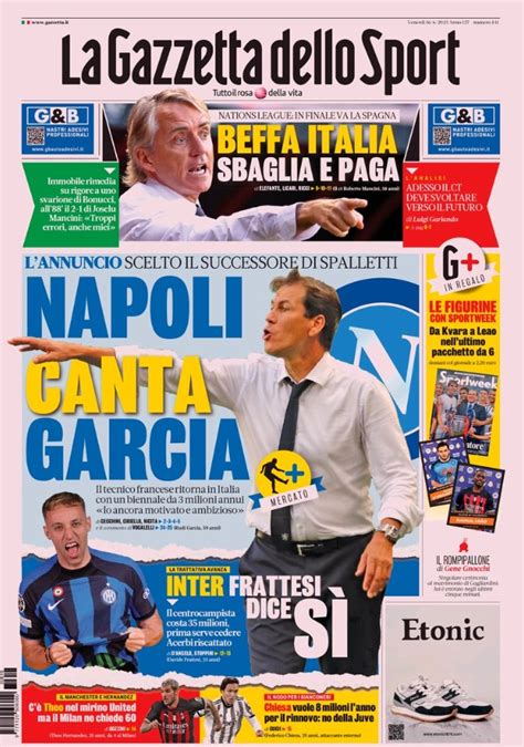 Football Italia On Twitter Buongiorno Your Front Pages For Friday S