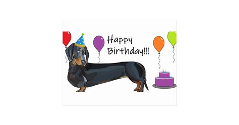 Dachshund Birthday Postcard