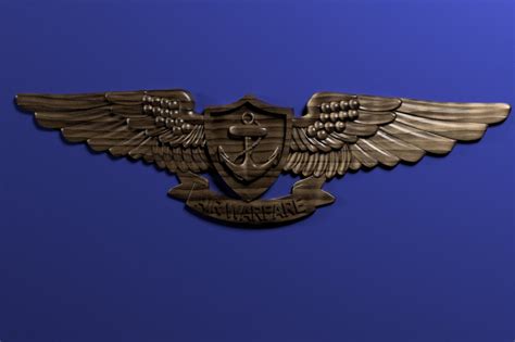 Navy Enlisted Aviation Warfare Specialist Eaws Insignia 3d Stl Etsy