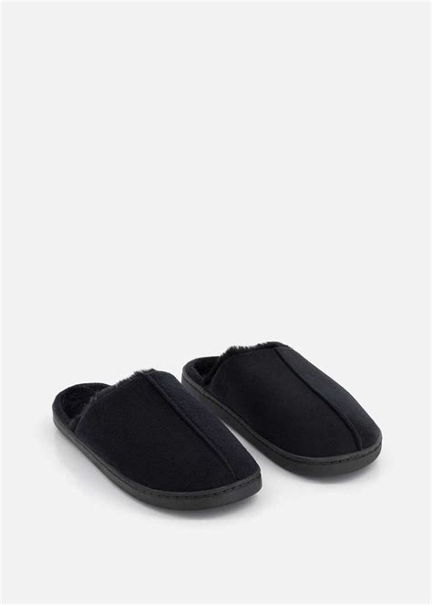 Faux Suede Mule Slippers Za