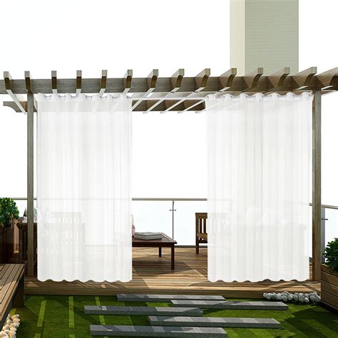 1 Panel Outdoor Waterproof Tulle Curtains Vertical... – Vicedeal