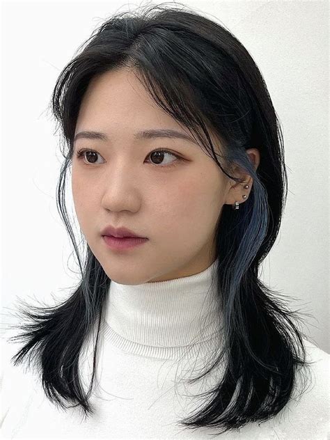 Ideas For Black Hair With Highlights Trending In Korea Black Hair