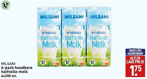 Milsani Houdbare Halfvolle Melk X Ml Aanbieding Bij Aldi