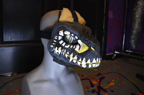 Dino Mask Fursuit Partial With Accessories The Smiler Fursuit Mask With