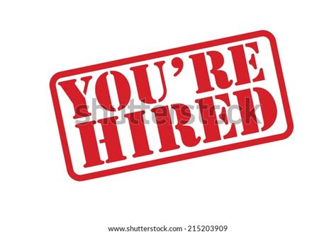 Youre Hired Rubber Stamp Vector Over Stock Vector Royalty Free