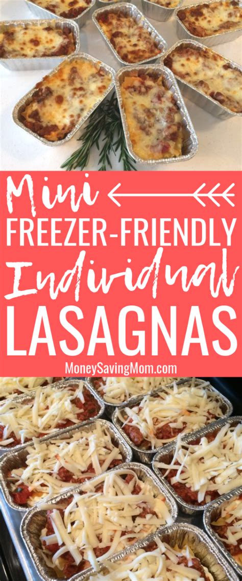 Mini Freezable Lasagna Recipe Recipe Freezer Friendly Meals