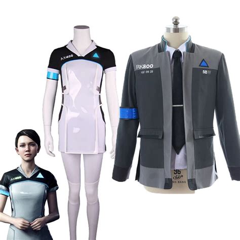 Game Detroit Become Human Connor Rk800 Agent Suit Kara Cosplay Costume Code Ax400 Agent Outfit