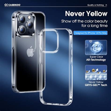 Casekoo For Iphone Pro Max Case Crystal Clear Never Yellow