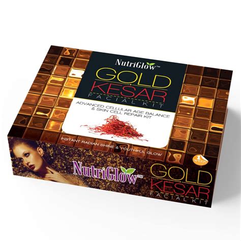 Nutriglow Gold Kesar Facial Kit 250g 10ml 6 Pieces Skin Care Skin