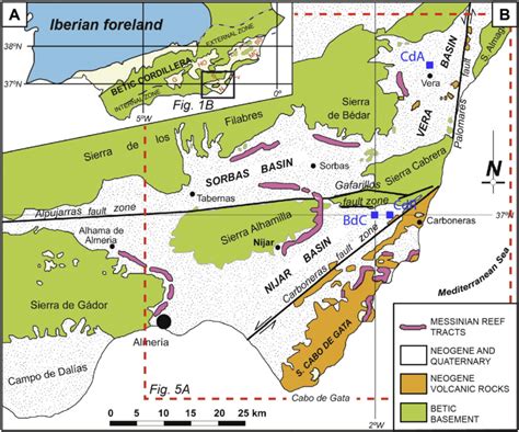 A Geological Map Of The Betic Cordillera Showing The Location Of The