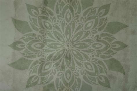 Groene Vintage Mandala Fotobehang