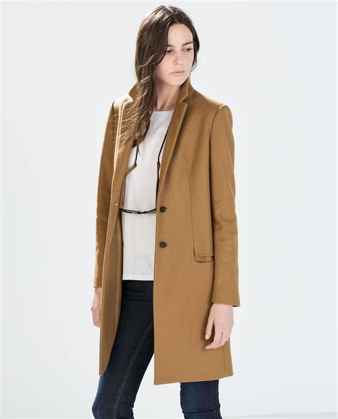 Zara Mujer Abrigo Camel Lana Zara New Perfect Coat Camel Coat