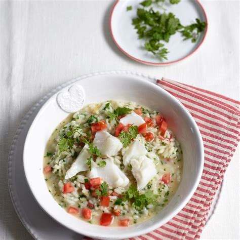 Kr Uter Risotto Mit Fisch Rezept Essen Und Trinken