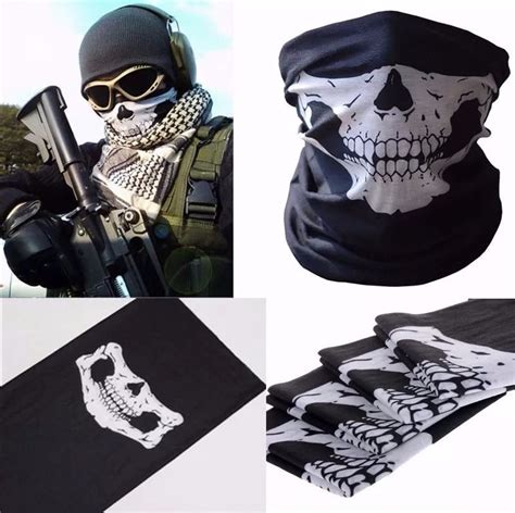 Bandana Caveira Paintball Airsoft Touca Toca Skull Ninja R 14 48