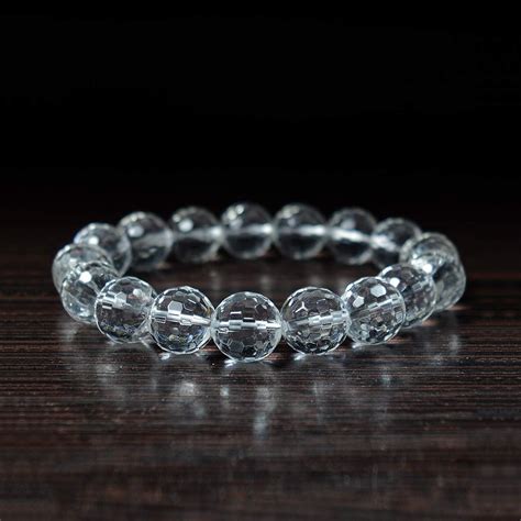 Clear Quartz Bracelet Buy Online Clear Quartz Crystal Faceted Stone