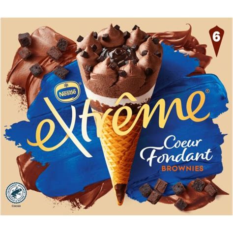 Glace Cône vanille chocolat EXTREME la boite de 426g à Prix Carrefour