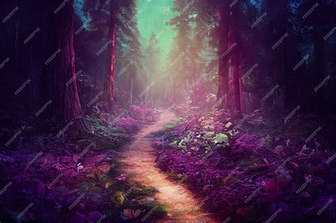 Premium Photo Fairy Land Magic Enchanted Landscape With Ground Road