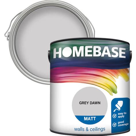 Homebase Matt Emulsion Paint Grey Dawn 2 5L Homebase