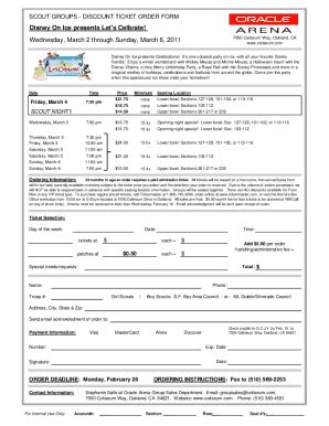 Fillable Online Scouts Order Form Xlsx Fax Email Print Pdffiller