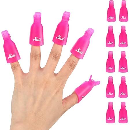 Amazon Himo Pc Plastic Acrylic Nail Art Soak Off Cap Clip Uv