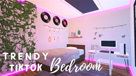 Trendy Tiktok Bedroom 7k Speedbuild Bloxburg Youtube