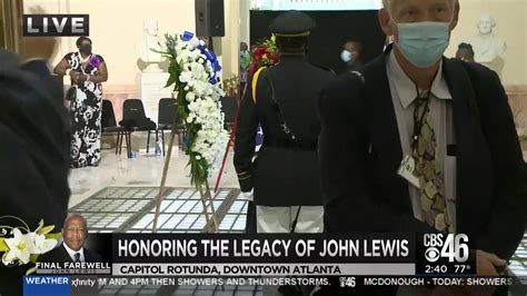 Live Congressman John Lewis Casket Arrives In Marietta En Route To