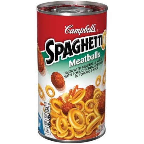 Campbells Spaghettios With Meatballs Pack Of 32 32 Pack Kroger