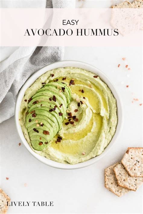 Healthy Avocado Hummus Recipe Lively Table