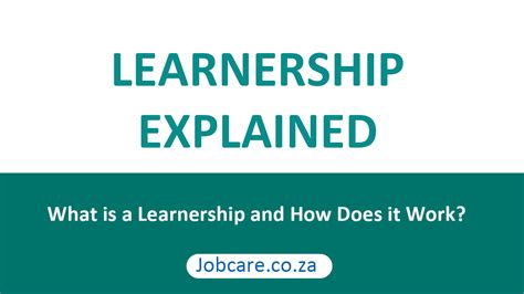 What Is A Learnership And How Does It Work Jobcare