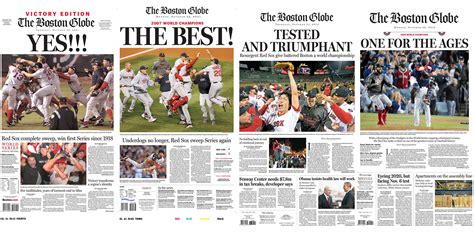 Red Sox Win World Series Newspaper Headlines R Redsox