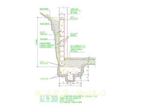 Detalle De Muro En AutoCAD Descargar CAD Gratis 43 2 KB Bibliocad