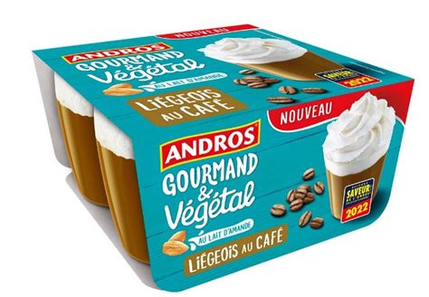 Liégeois au lait amande café Andros 4 x 90 g La Belle Vie