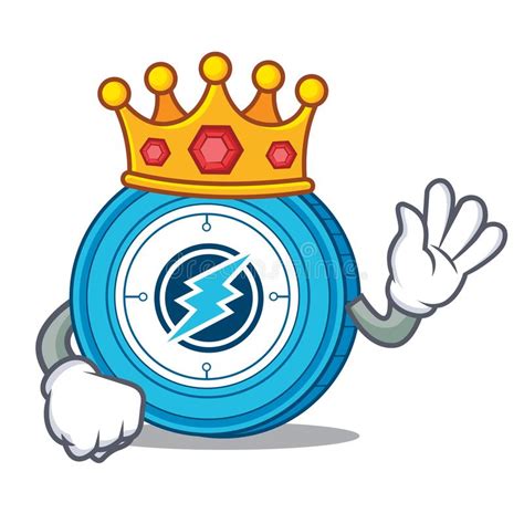 Desenhos Animados Da Mascote Da Moeda Do Rei Electroneum Ilustração do