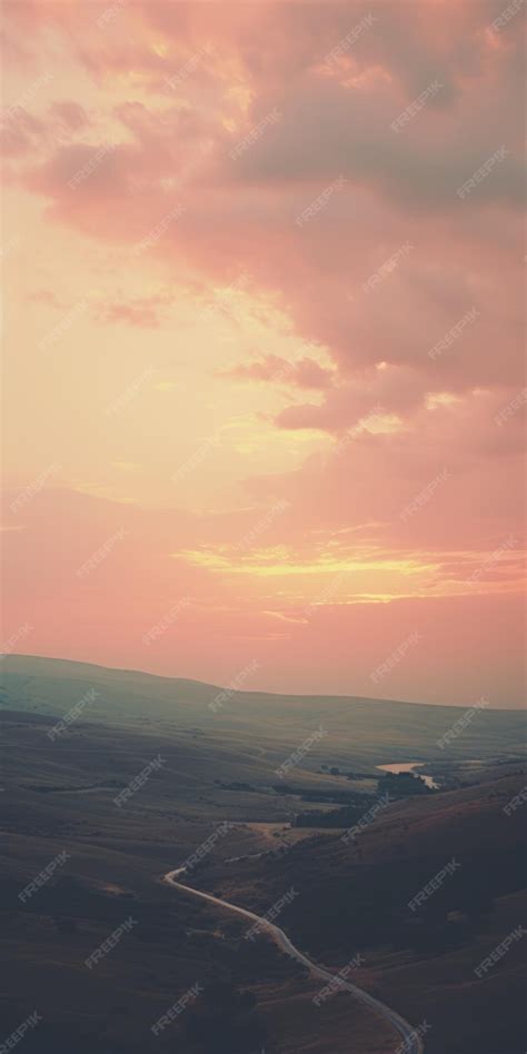 Premium Photo | Dreamy Sunset Landscape With Crossprocessed Aesthetic