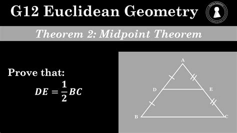 Grade Euclidean Geometry Theorem Midpoint Theorem Youtube