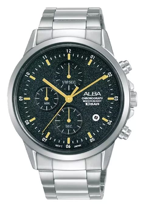 Jual Alba Jam Tangan Pria Alba Prestige Am X Chronograph Men Black