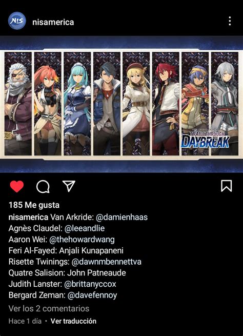 The Legend Of Heroes Fanpage On Tumblr Se Han Revelado Los Las Actores