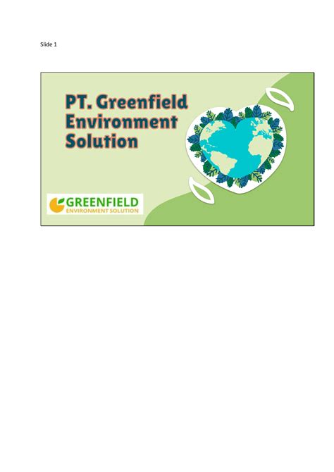 Lpjp Amdal Pt Greenfield Environment Solution Jl Raya Tj Barat No